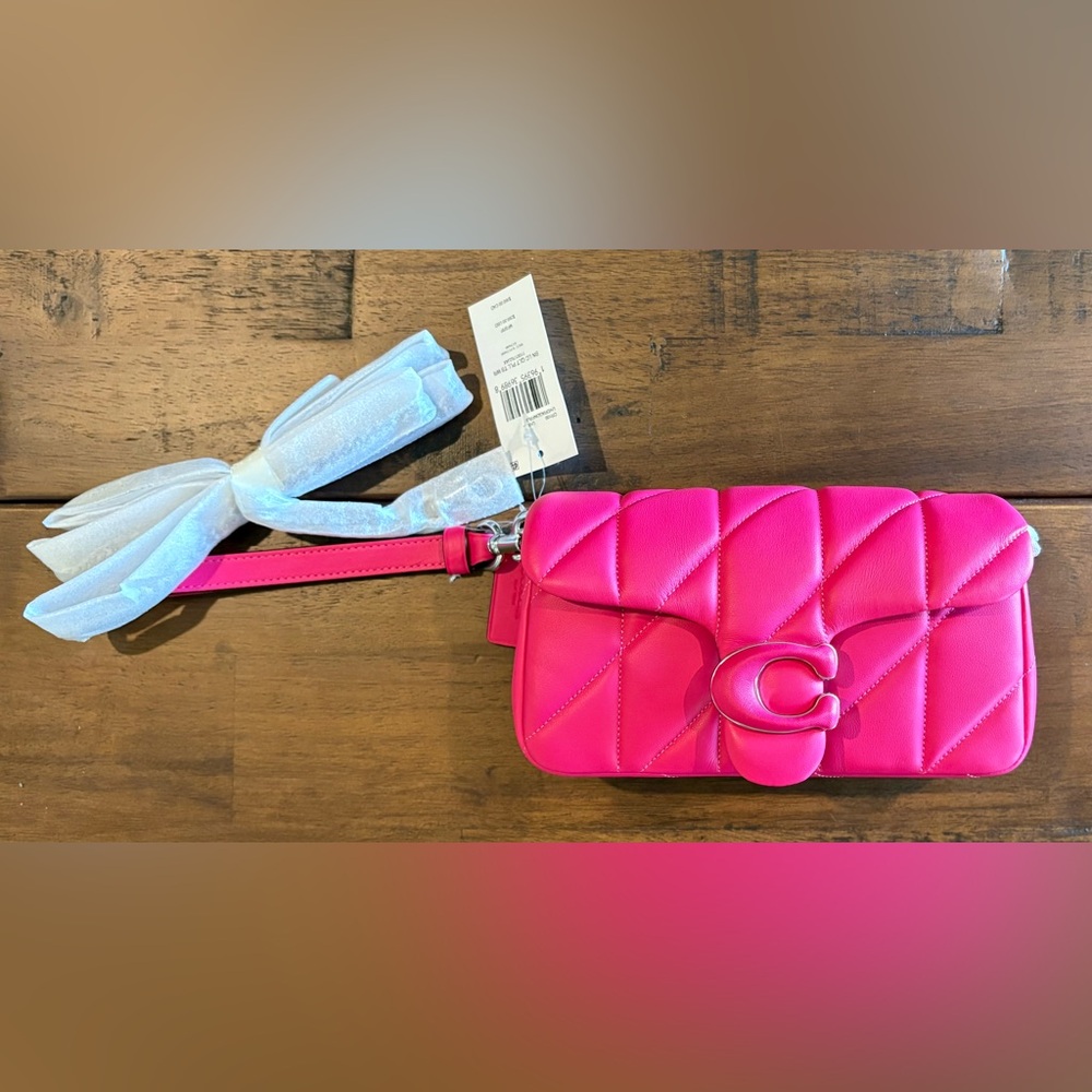 Coach Quilted Pillow Tabby Wristlet/Crossbody in Dragonfruit